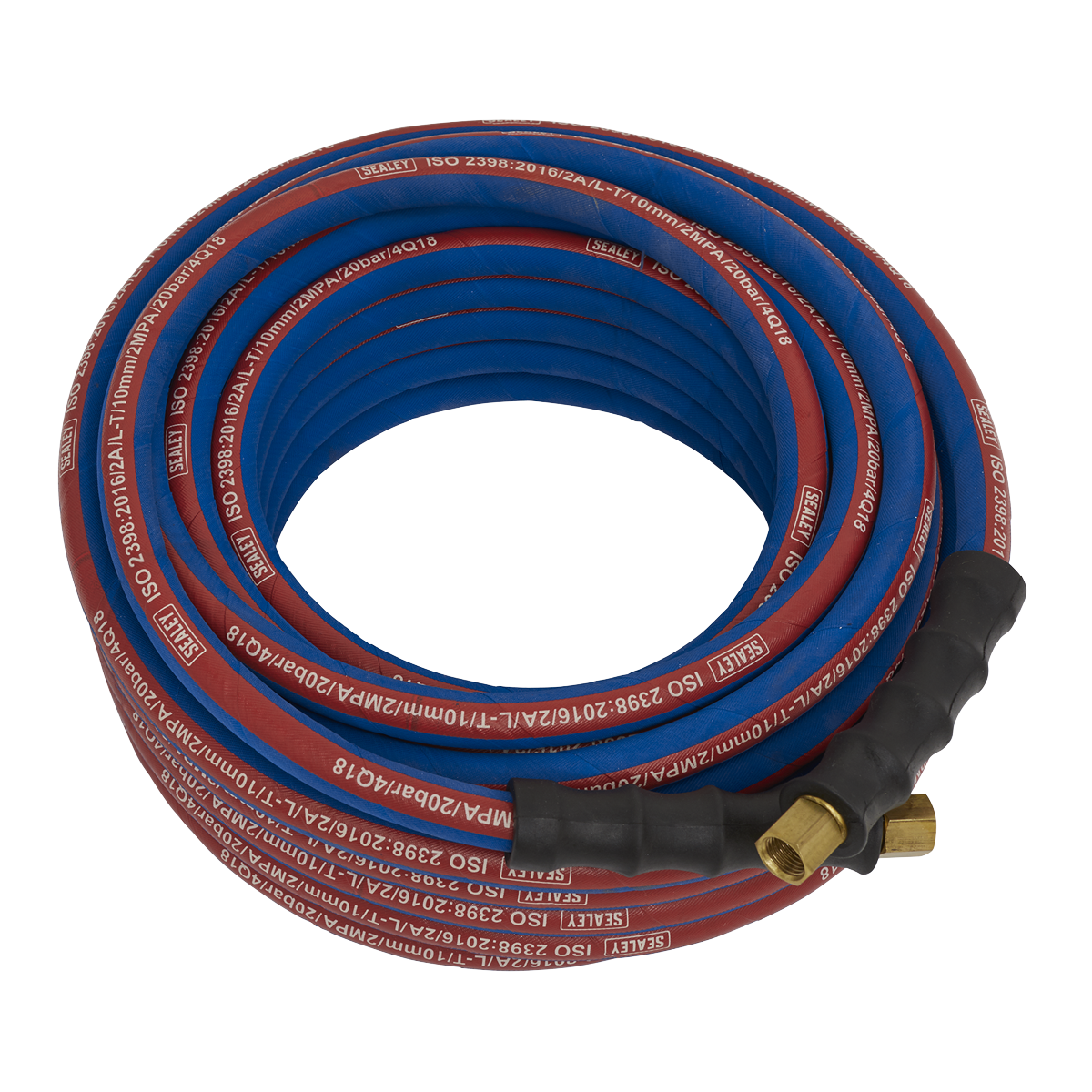 Air Hose 15m x Ø10mm with 1/4"BSP Unions Extra-Heavy-Duty AH15R/38