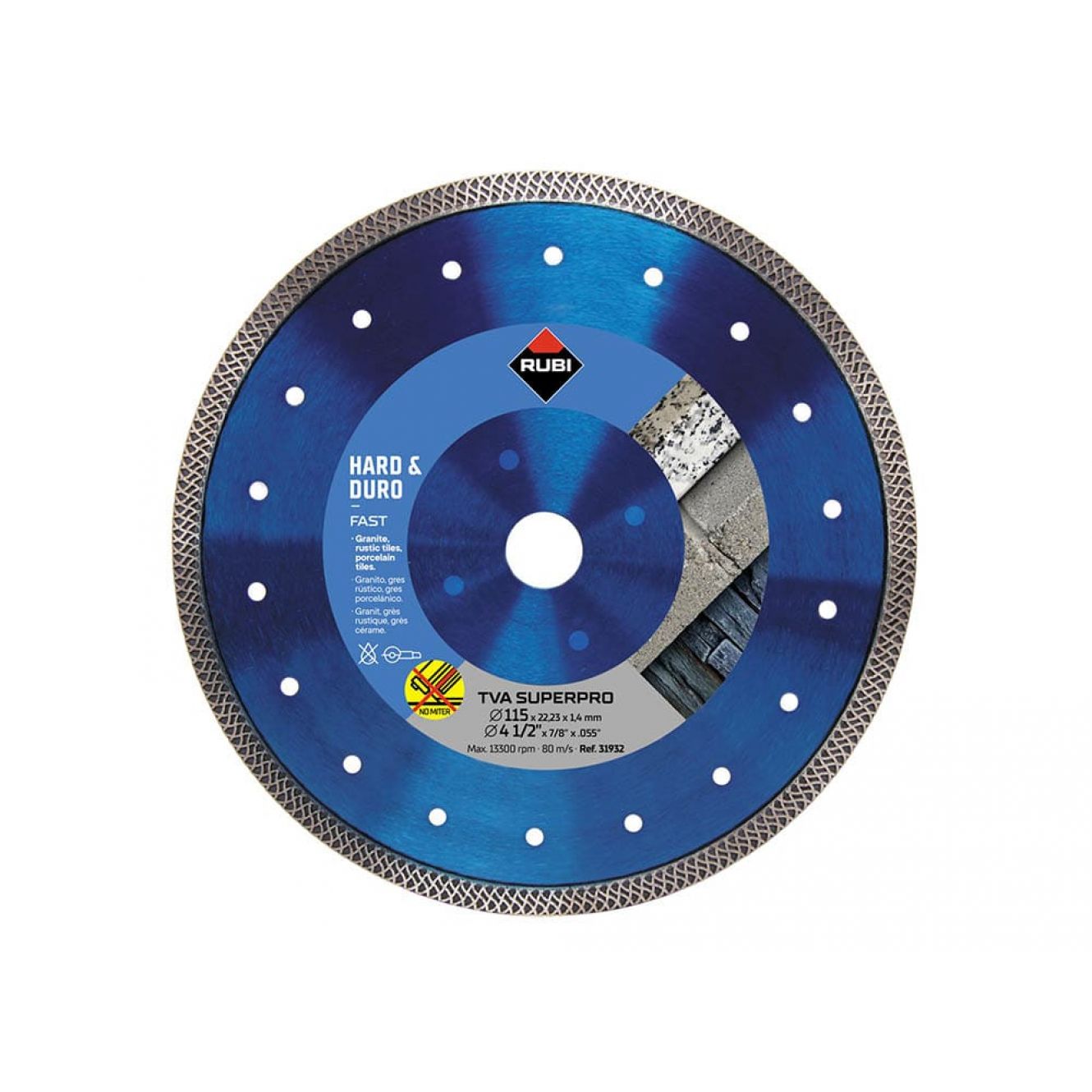 TVA 115 SUPERPRO Turbo Viper Diamond Blade 115mm RUB31932