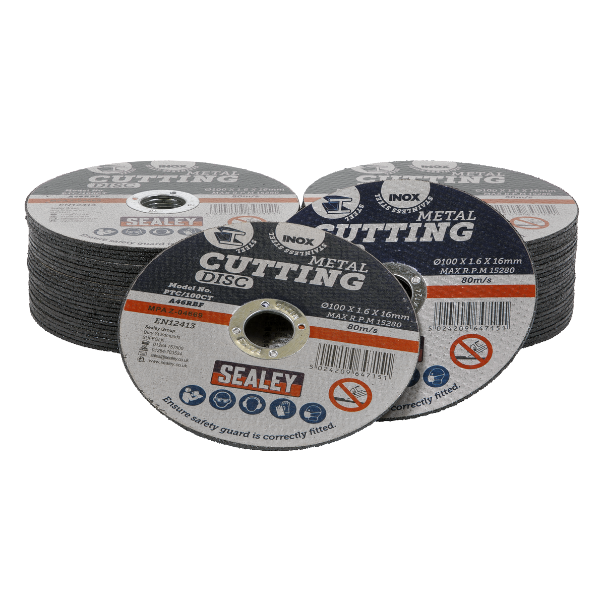 Cutting Disc Pack of 50 Ø100 x 1.6mm Ø16mm Bore PTC/100CT50