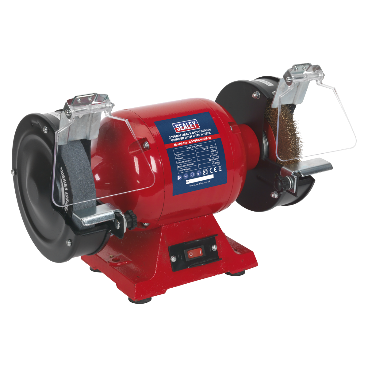 Bench Grinder Ø150mm with Wire Wheel 450W/230V Heavy-Duty BG150XW/99