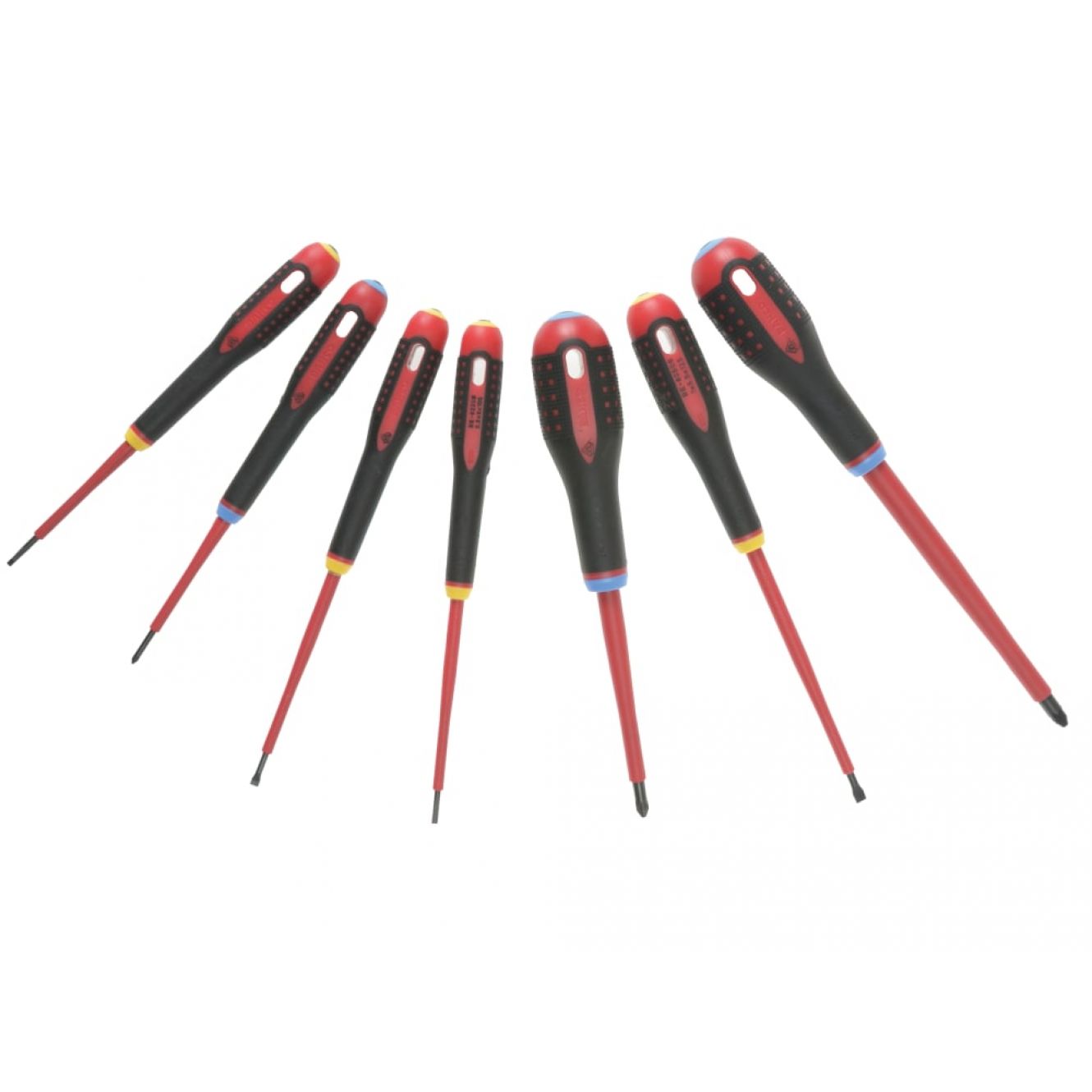 BE-9888S ERGO™ VDE Insulated Screwdriver Set, 7 Piece BAH9888S