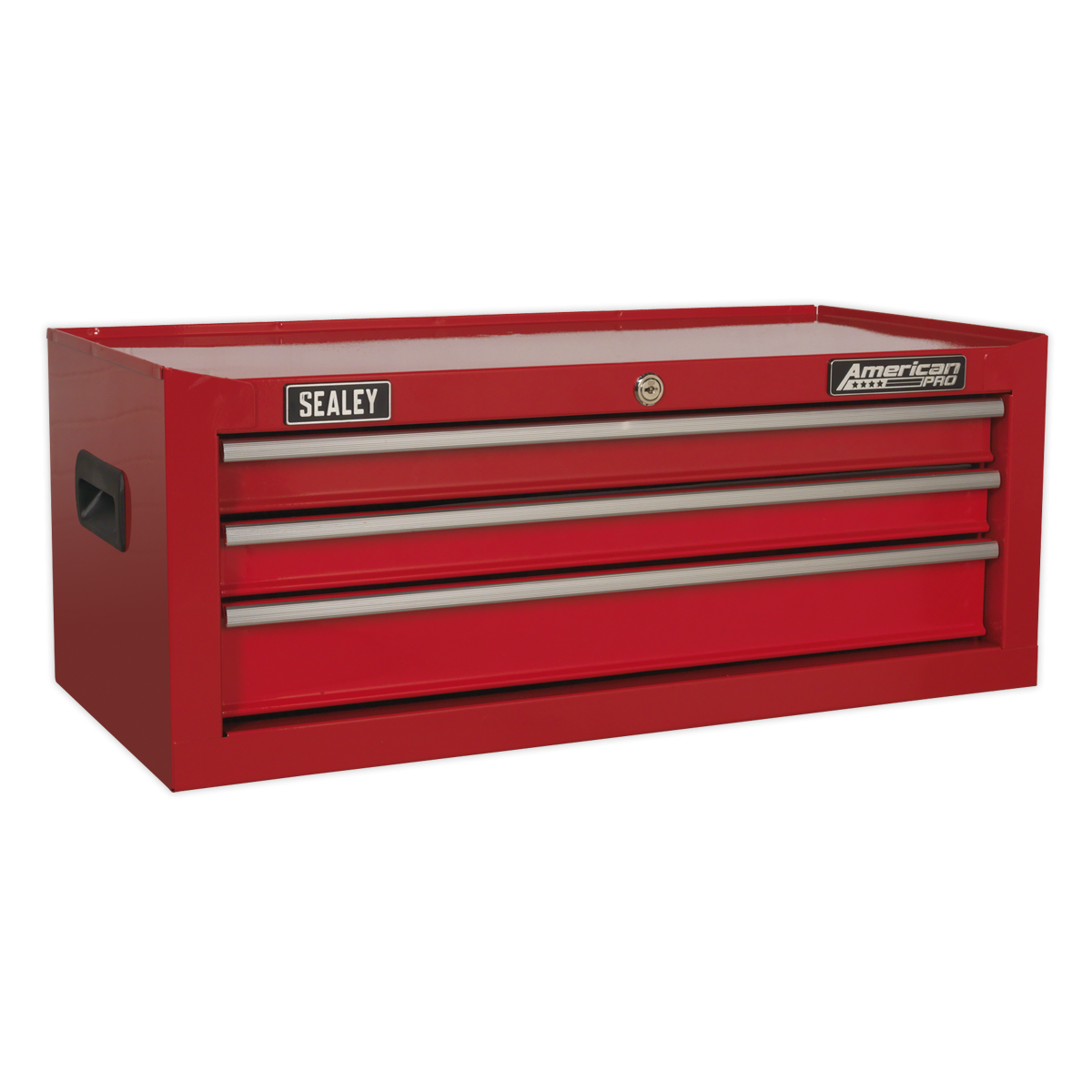 Mid-Box 3 Drawer with Ball-Bearing Slides - Red AP223