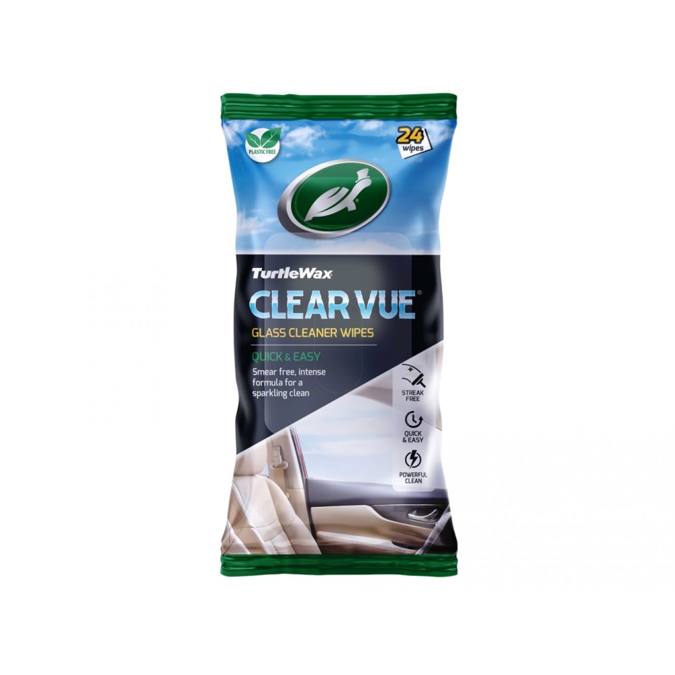 Clear Vue Glass Cleaner Wipes (Pack of 24) TWX54073