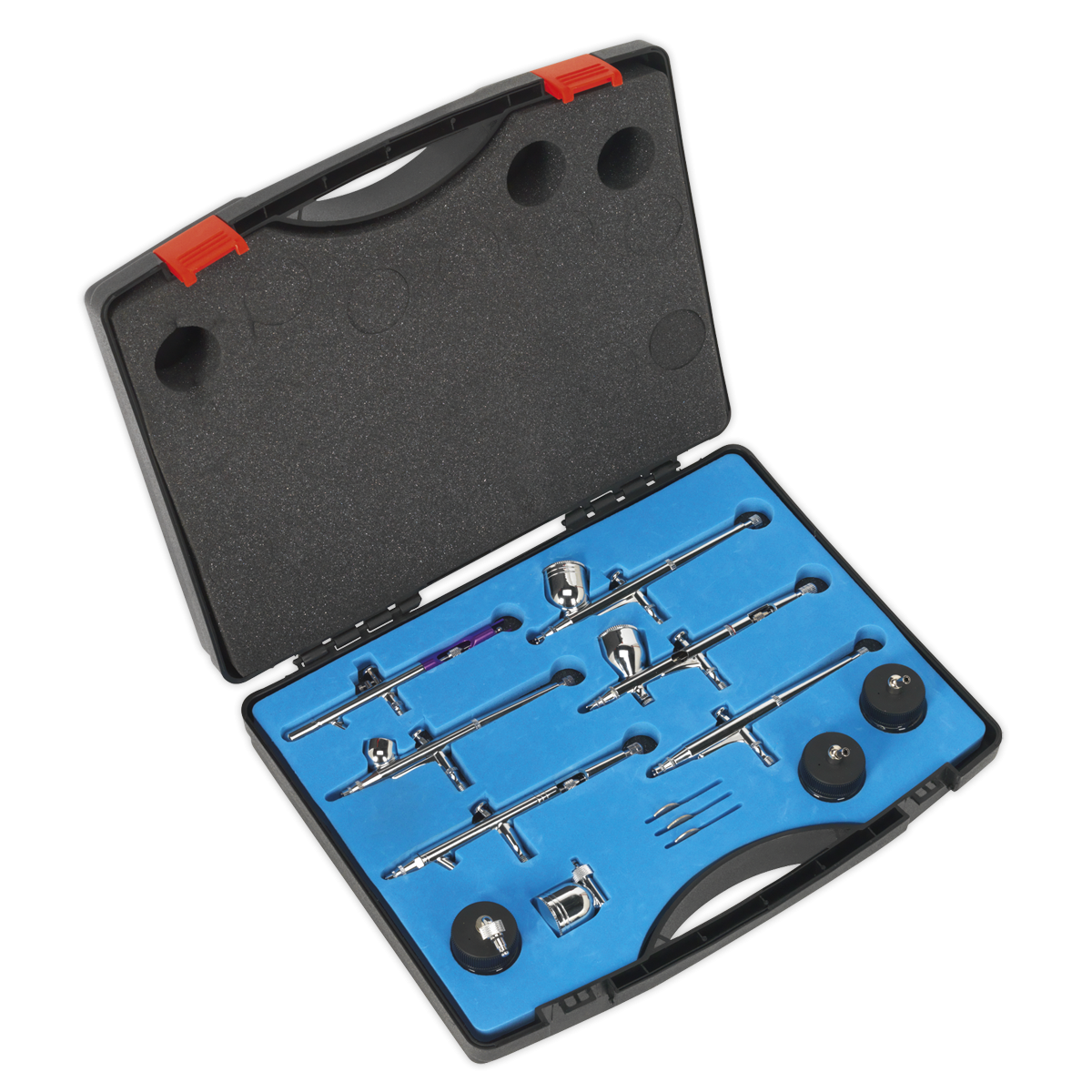 Mini Air Brush Kit 10pc Gravity/Suction Feed AB936