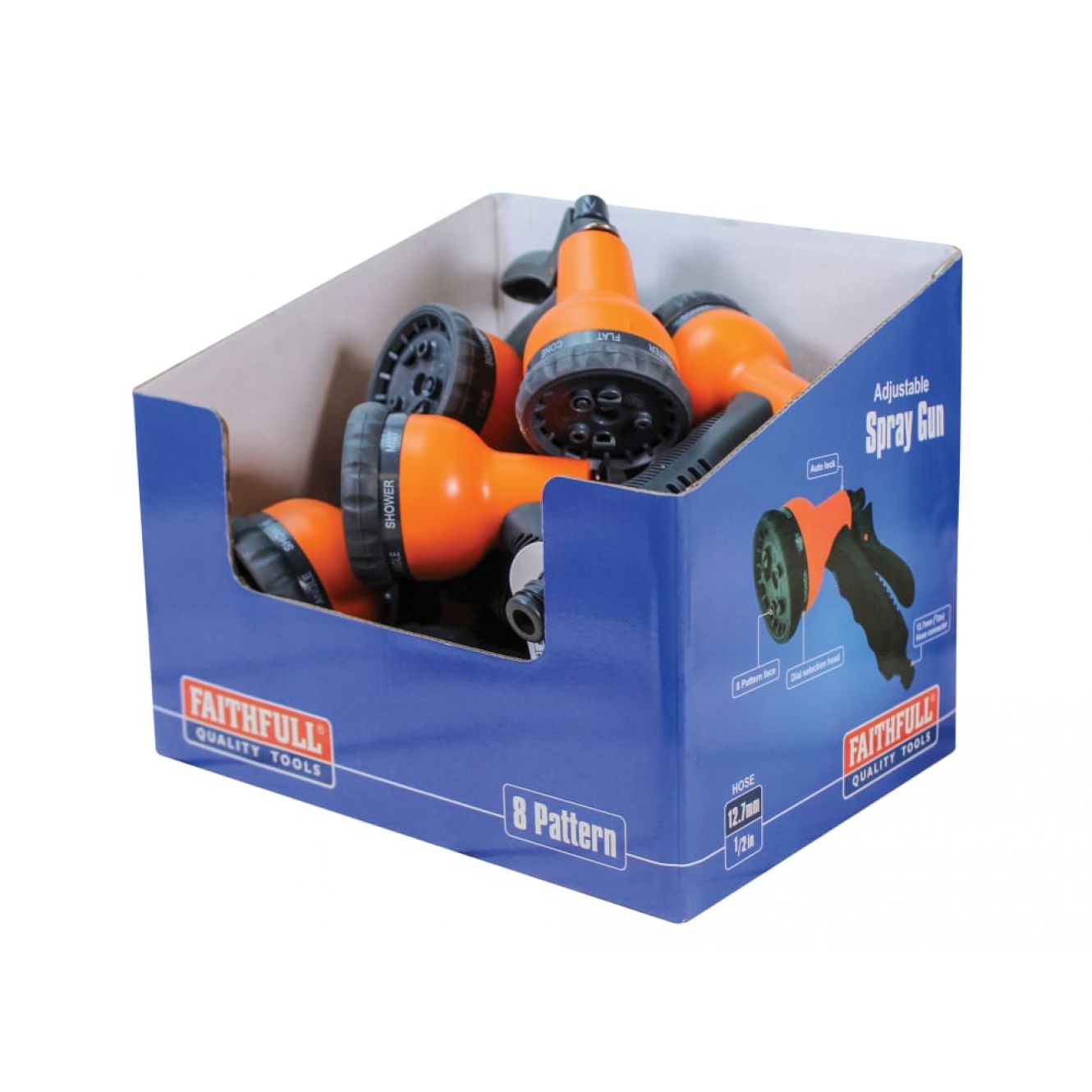 Plastic 8 Pattern Adjustable Spray Gun