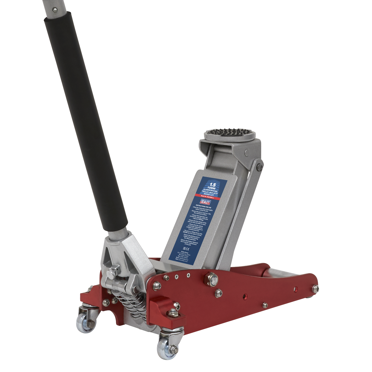 Trolley Jack 1.5 Tonne Aluminium/Steel Rocket Lift RJAS1500