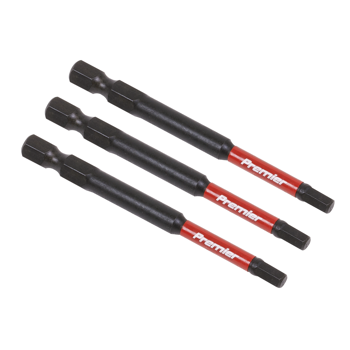 Hex 4mm Impact Power Tool Bits 75mm - 3pc AK8262