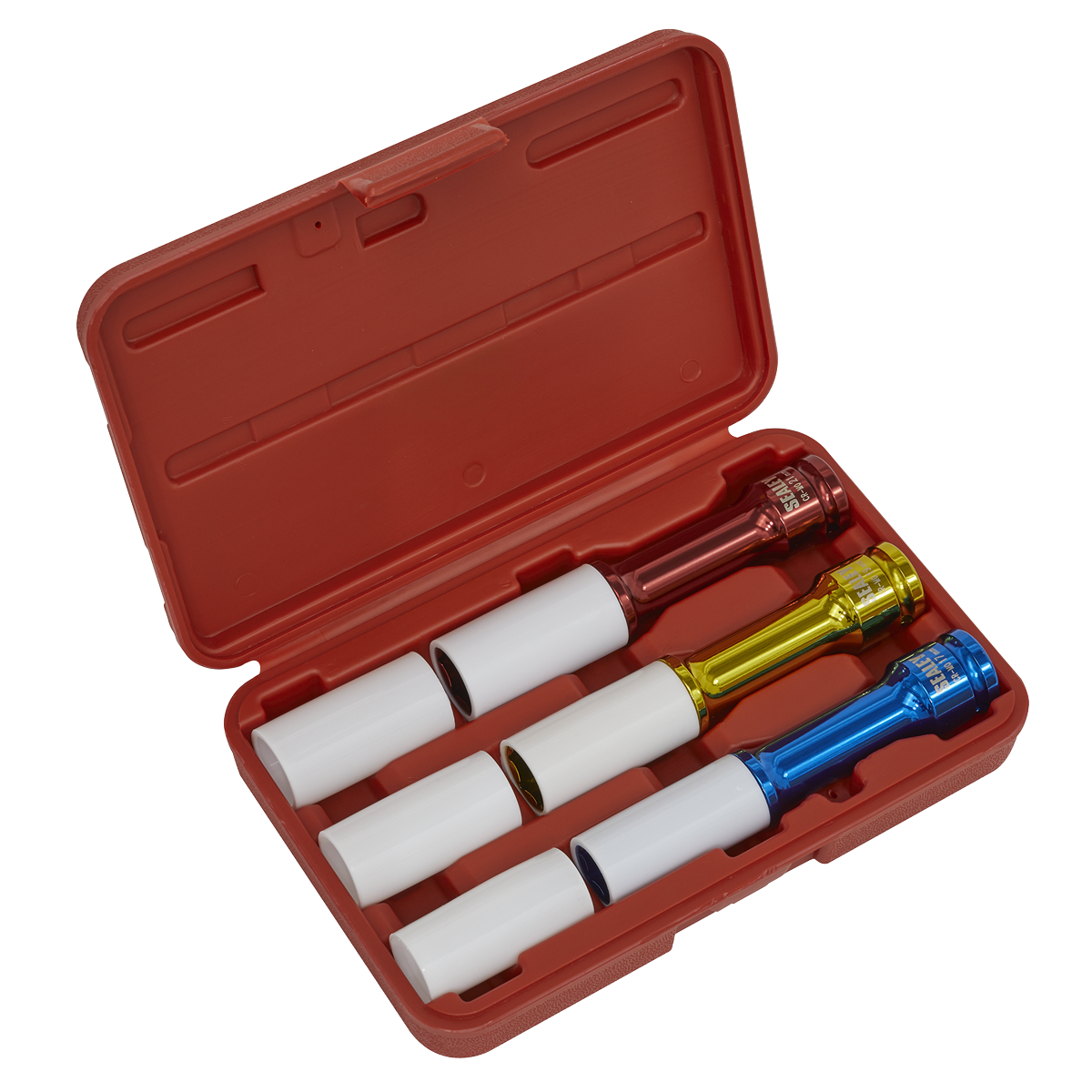 Alloy Wheel Long Reach Impact Socket Set 3pc 1/2"Sq Drive SX031D