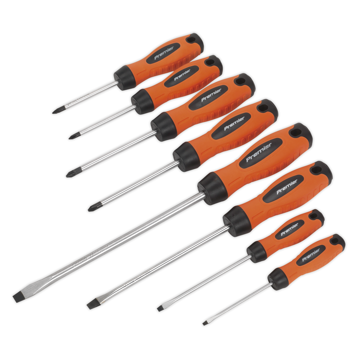 Screwdriver Set 8pc Hi-Vis Orange HV003
