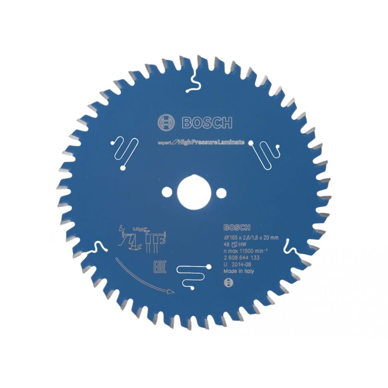 Expert for High-Pressure Laminate Circular Saw Blade 165 x 20mm x 48T BPA608644133
