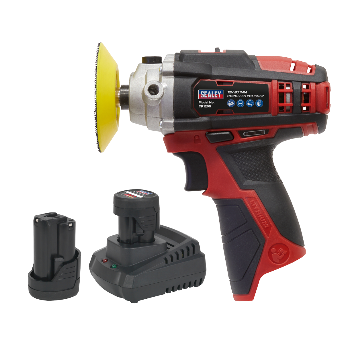 Cordless Polisher Kit Ø71mm 12V SV12 Series - 2 Batteries CP1205KIT