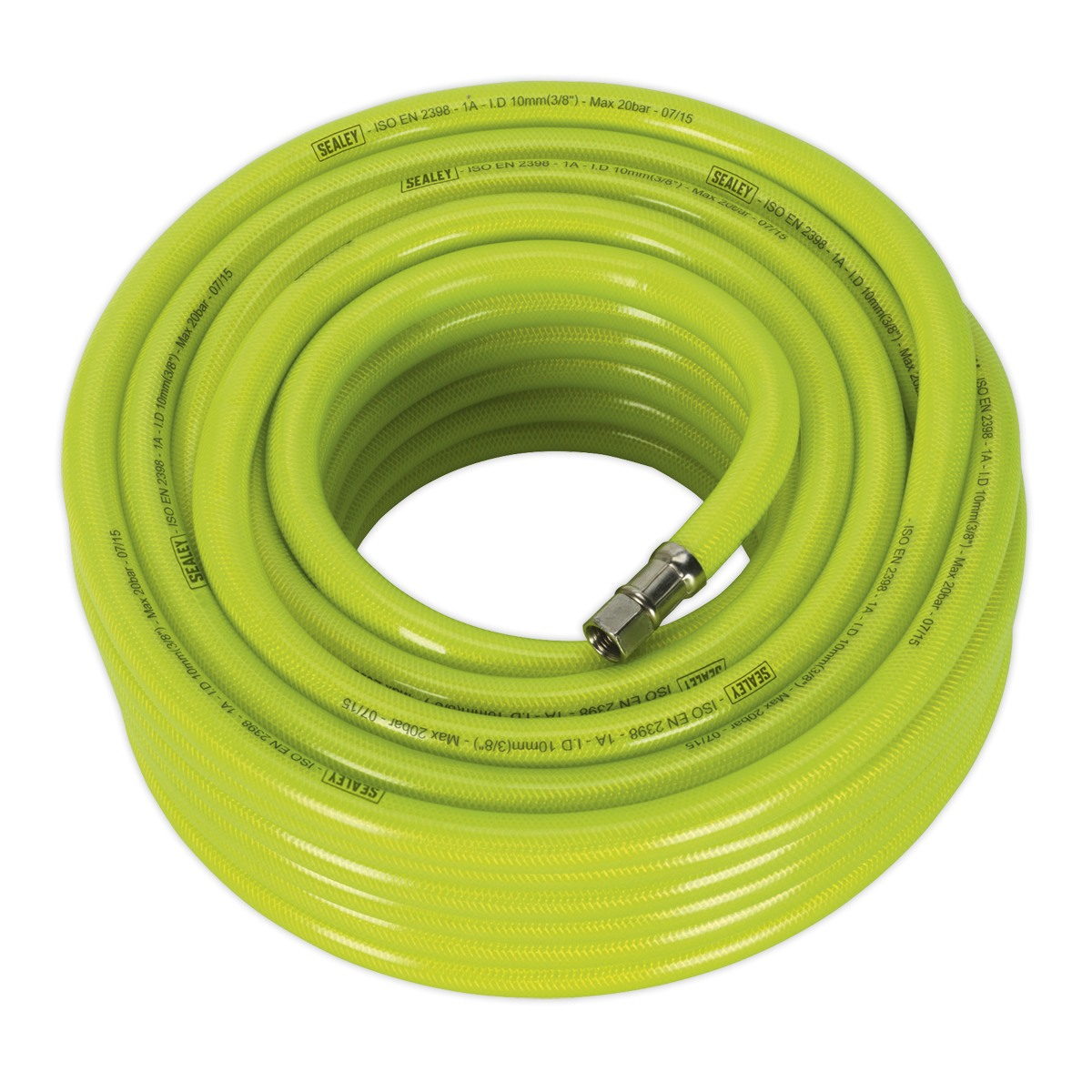 Air Hose High-Visibility 20m x Ø10mm with 1/4"BSP Unions AHFC2038