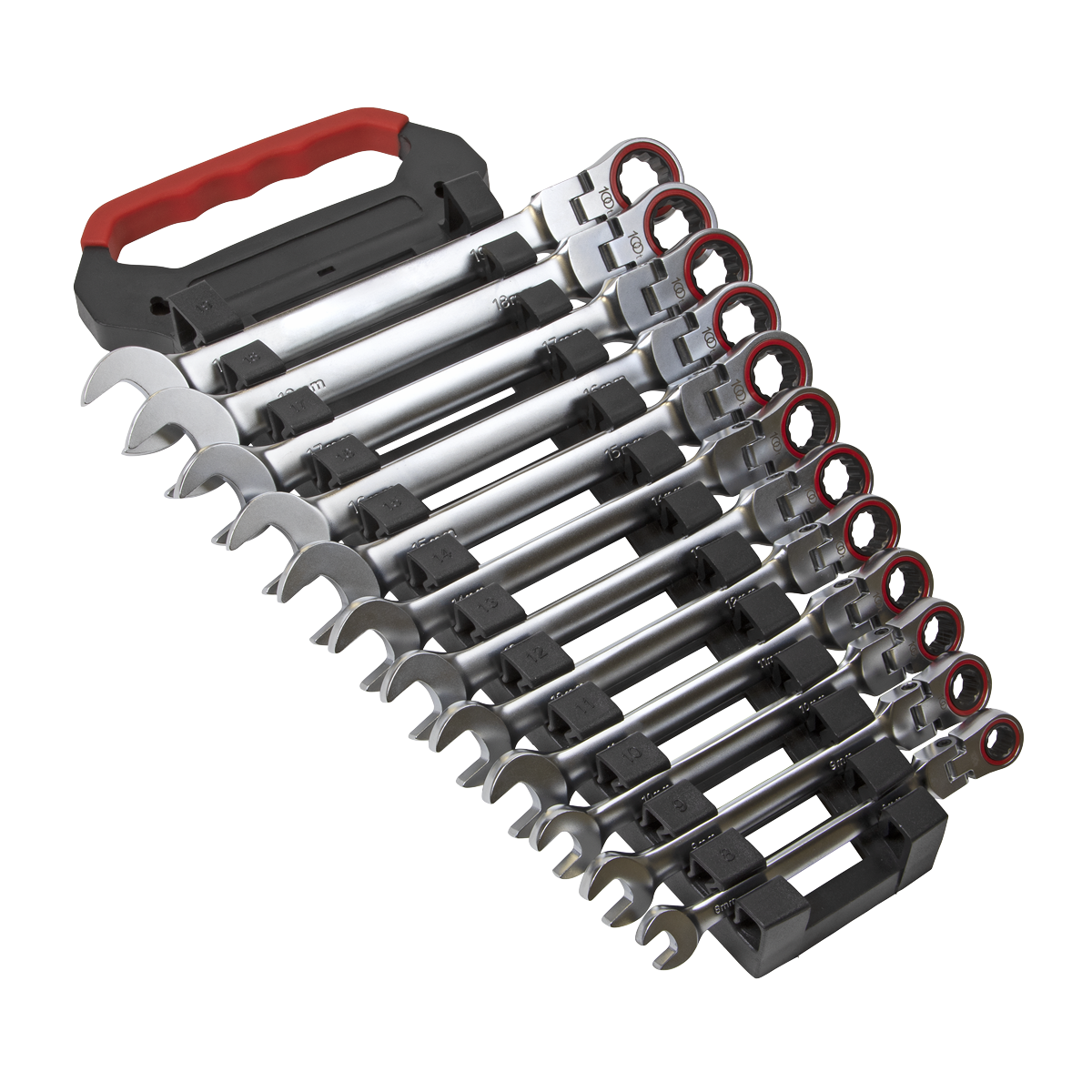 Flexi-Head Ratchet Combination Spanner Set 12pc Metric Platinum Series AK63942