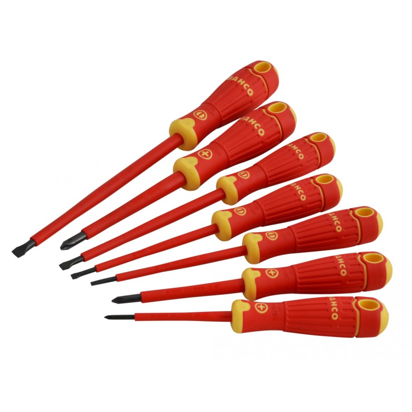 B220.007 BAHCOFIT Insulated Screwdriver Set, 7 Piece BAH220007