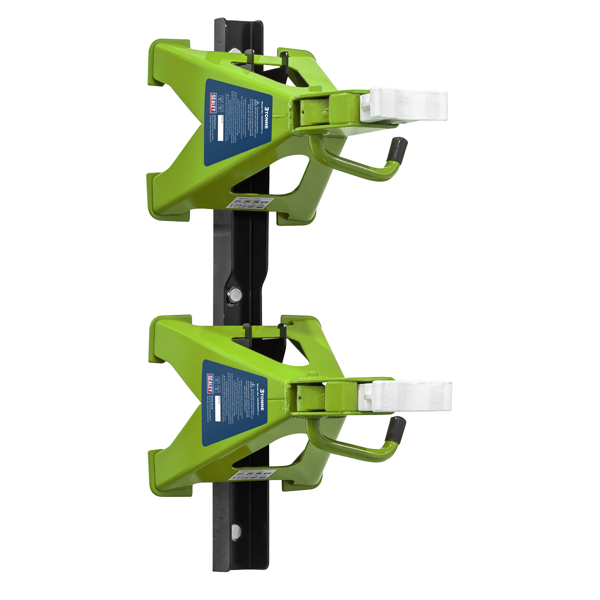 3 Tonne Axle Stand & Axle Stand Storage Rack Combo High Vis Green VS2003HVCOMBO