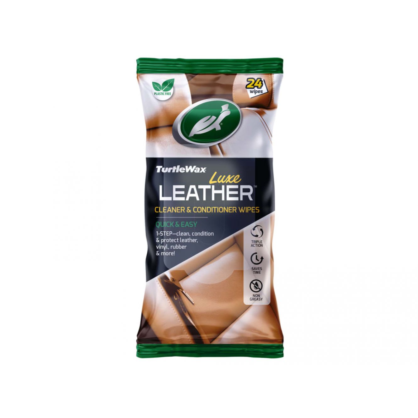 Luxe Leather Cleaner & Conditioner Wipes (Pack of 24) TWX54072