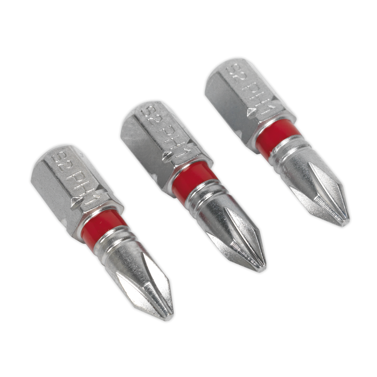 Power Tool Bit Phillips #1 Colour-Coded S2 25mm Pack of 3