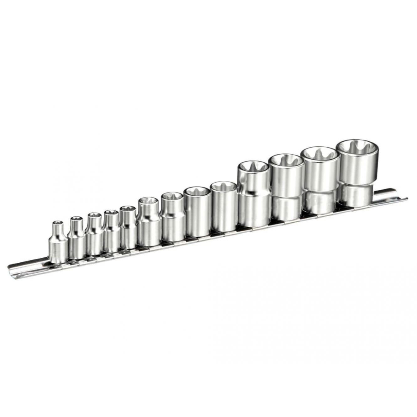 TORX Socket Set of 13 1/4 3/8 & 1/2in Drive BRIE034801B