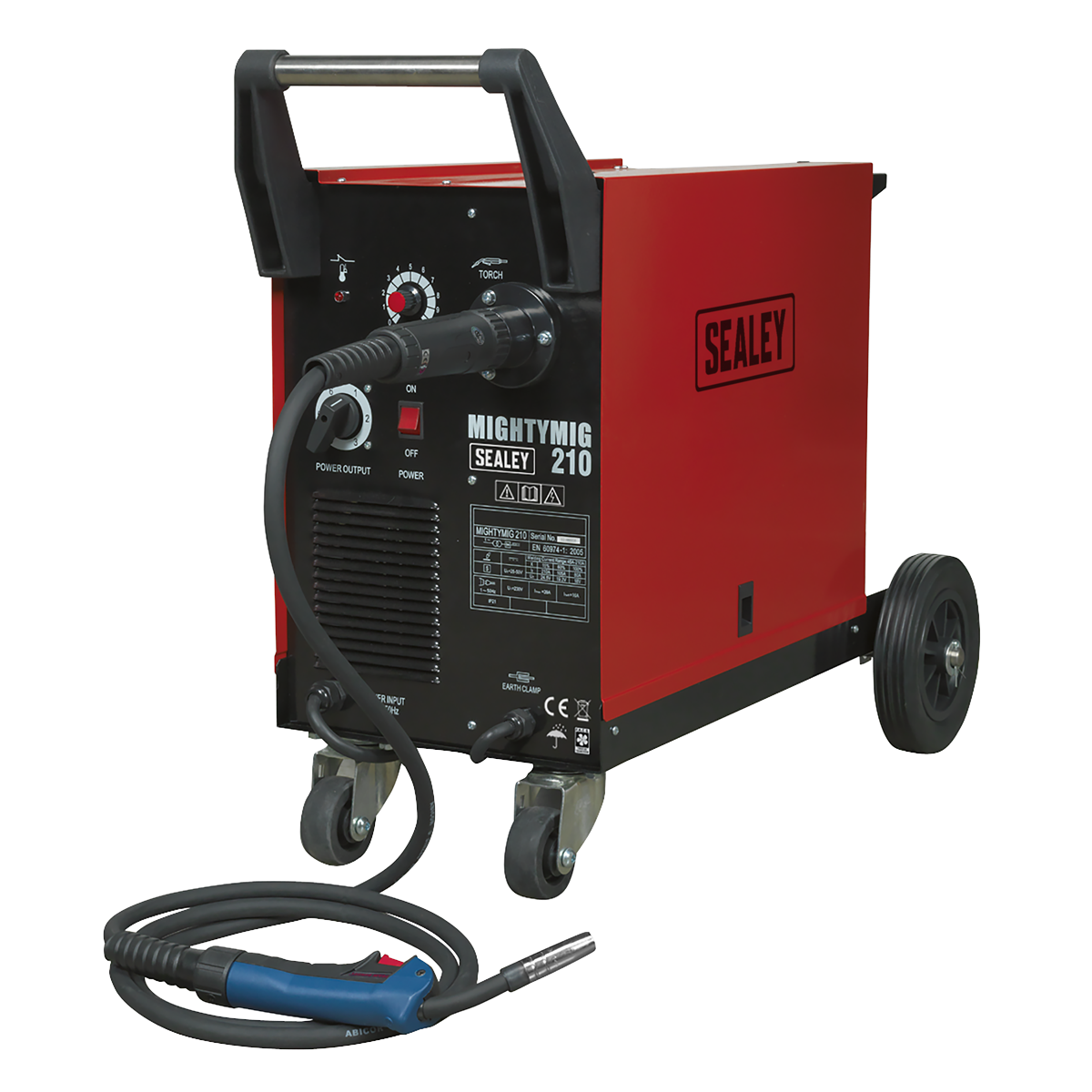 Professional Gas/No-Gas MIG Welder 210A with Euro Torch MIGHTYMIG210