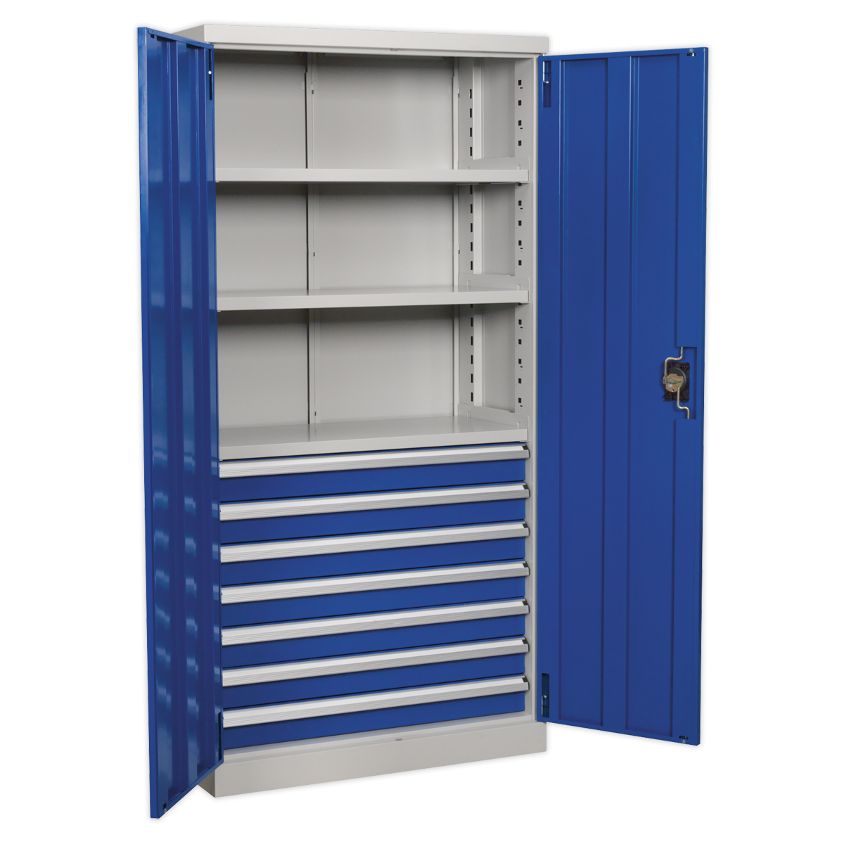 Industrial Cabinet 7 Drawer 3 Shelf 1800mm APICCOMBO7