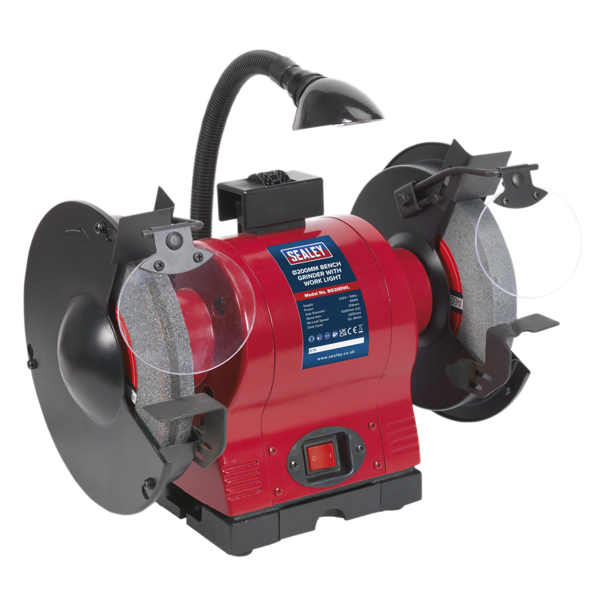 Bench Grinder Ø200mm with Worklight 550W/230V BG200WL