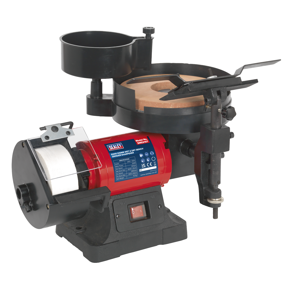 Bench Grinder/Sharpener Wet & Dry Ø200/125mm 250W/230V SMS2107