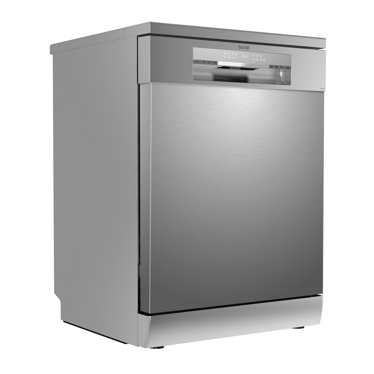 Baridi Freestanding Dishwasher, Full Size, Standard 60cm Wide with 14 Place Settings, 8 Programs & 5 Functions, LED Display, Silver DH167