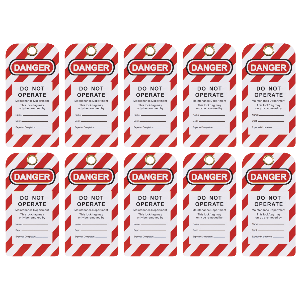 Lockout Safety Tag 10pc EV17