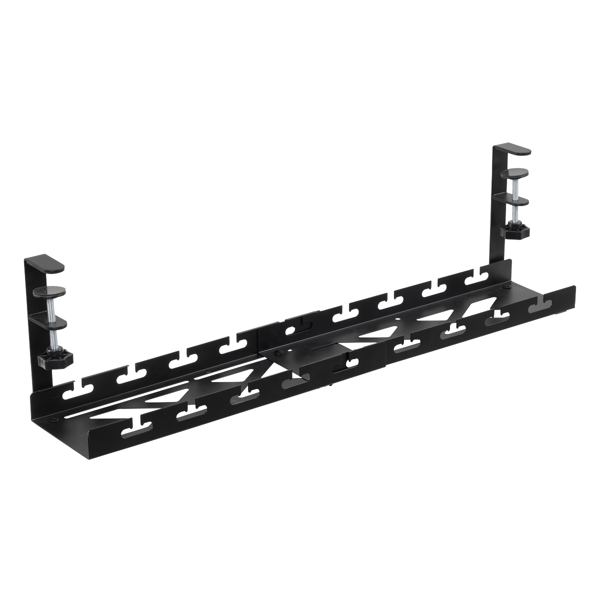 Dellonda Extendable Cable Management Tray 435/730 x 130 x 190 - Black DH276