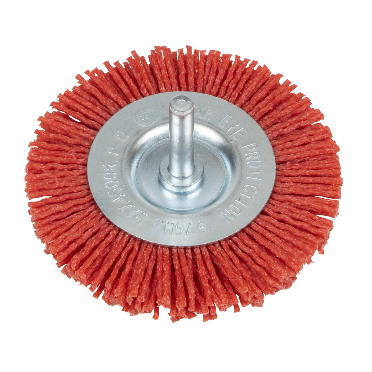 Nylon Filament Circular Brush Ø75mm with Ø6mm Shaft NFBC75