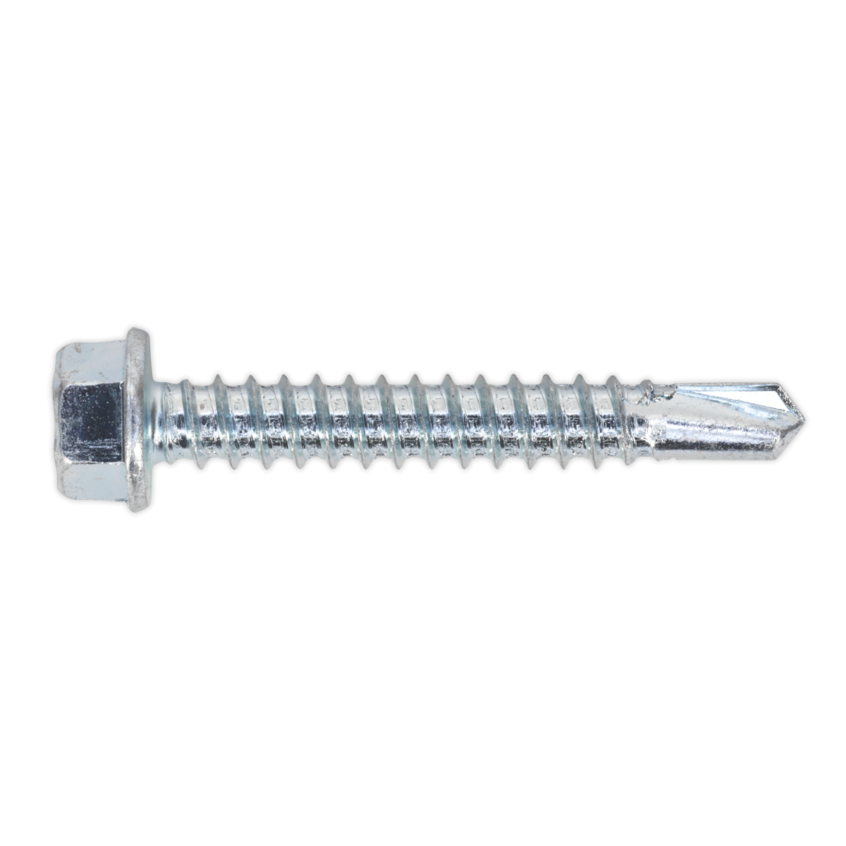 Self-Drilling Screw 5.5 x 38mm Hex Head Zinc Pack of 100 SDHX5538