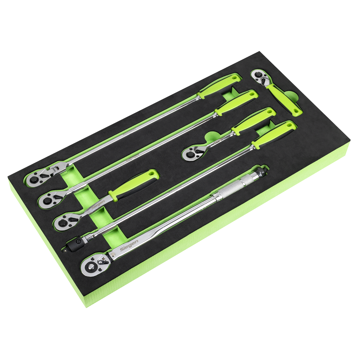 Siegen Ratchet Wrench, Breaker Bar & Torque Wrench Set 3/8"Sq Drive 7pc S01325