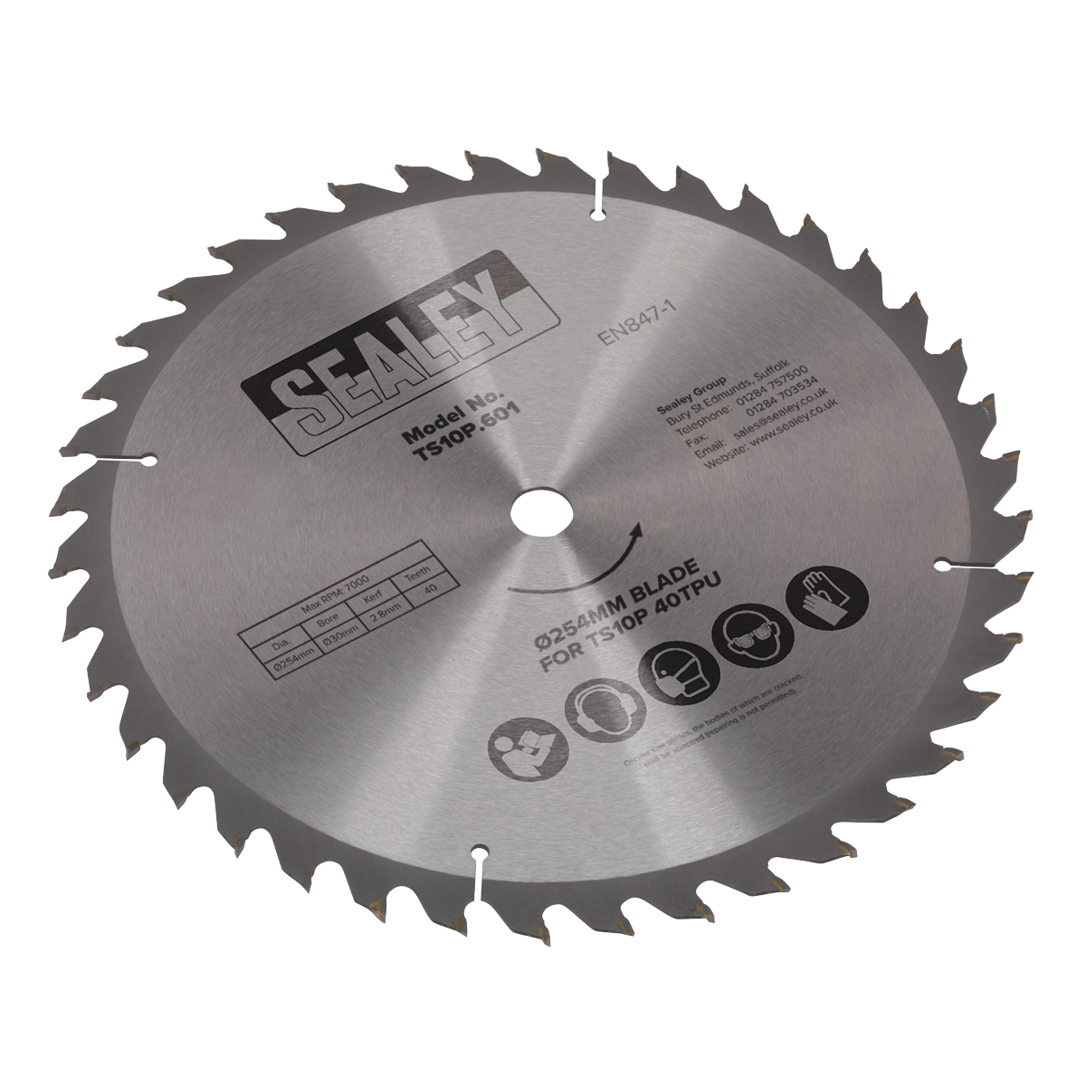 Blade Ø254mm x 2.8mm/Ø30mm Bore 40tpu TS10P.601