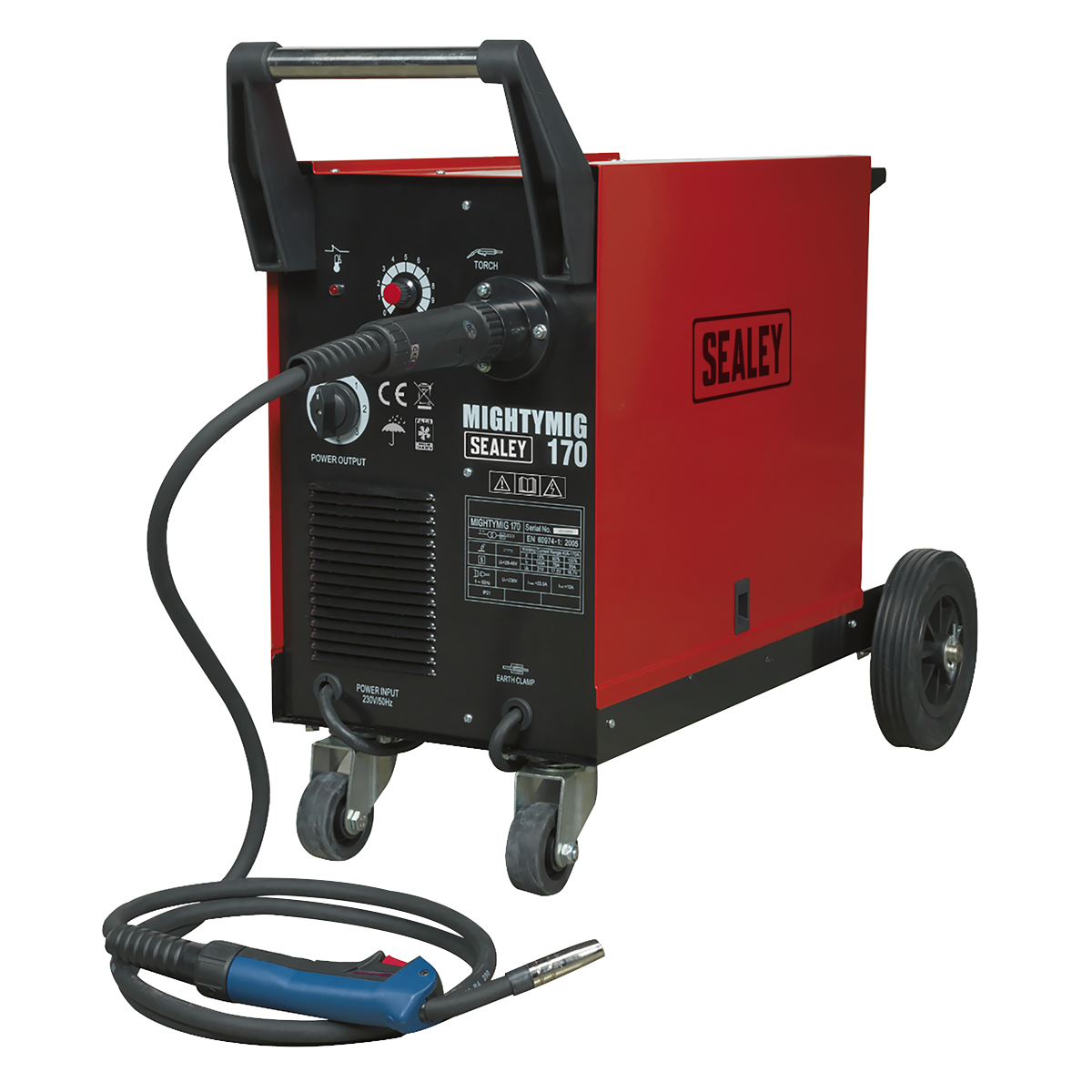 Professional Gas/No-Gas MIG Welder 170A with Euro Torch MIGHTYMIG170