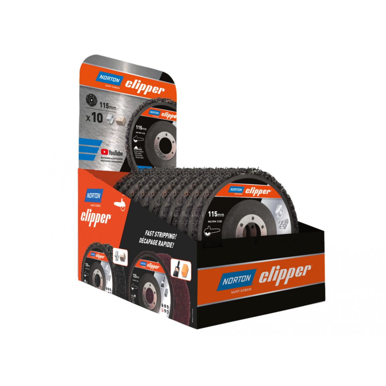 115mm Rapid Strip Metal Disc Counter Display of 10 CLI749351