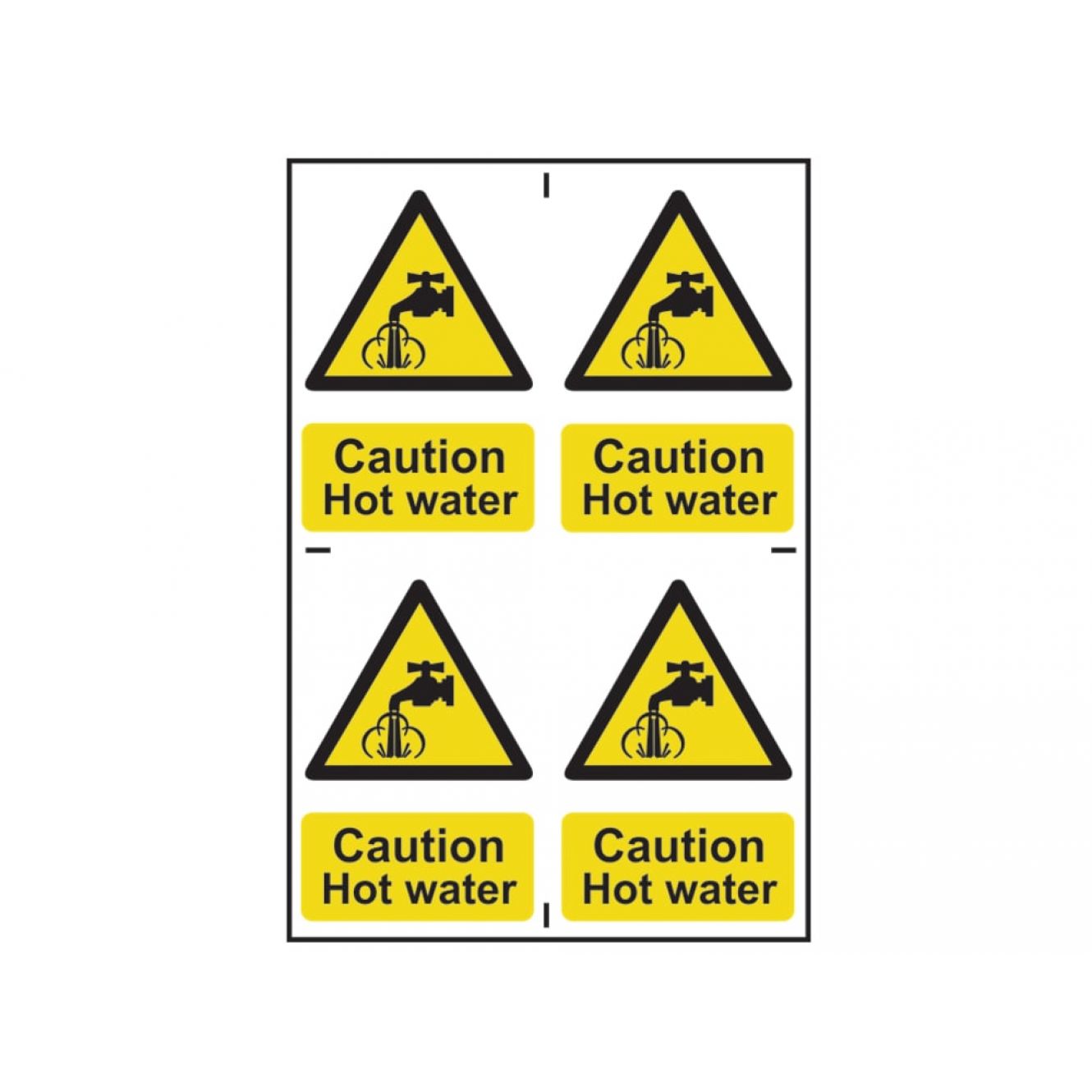 Caution Hot Water - PVC 200 x 300mm SCA1309