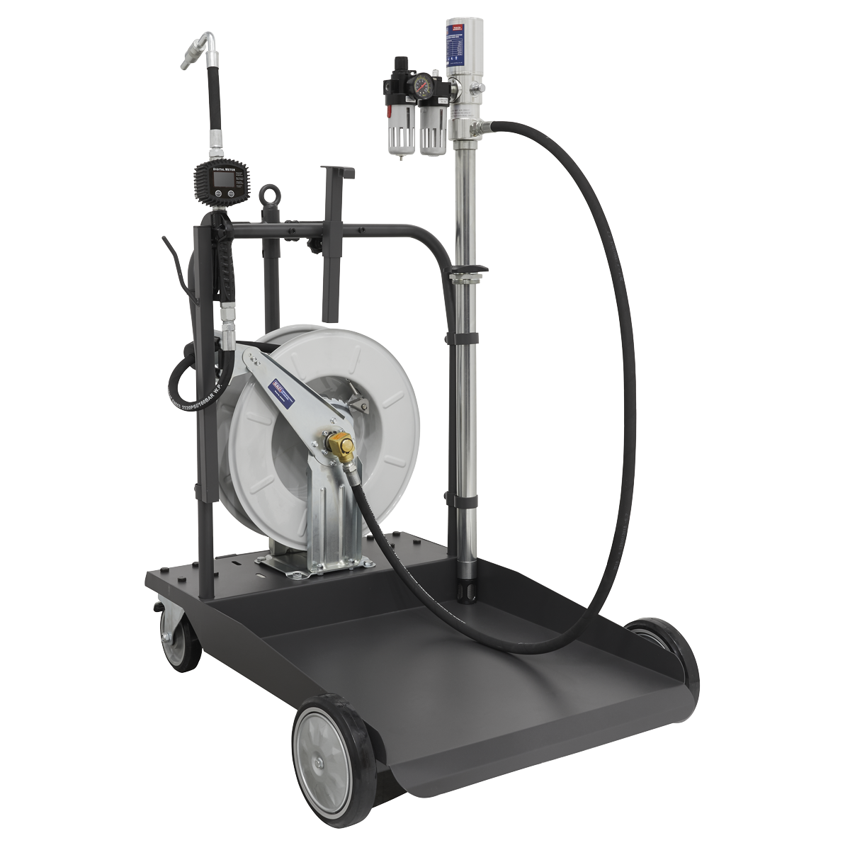 Oil Dispensing System Air Operated with 10m Retractable Hose Reel AK4562D