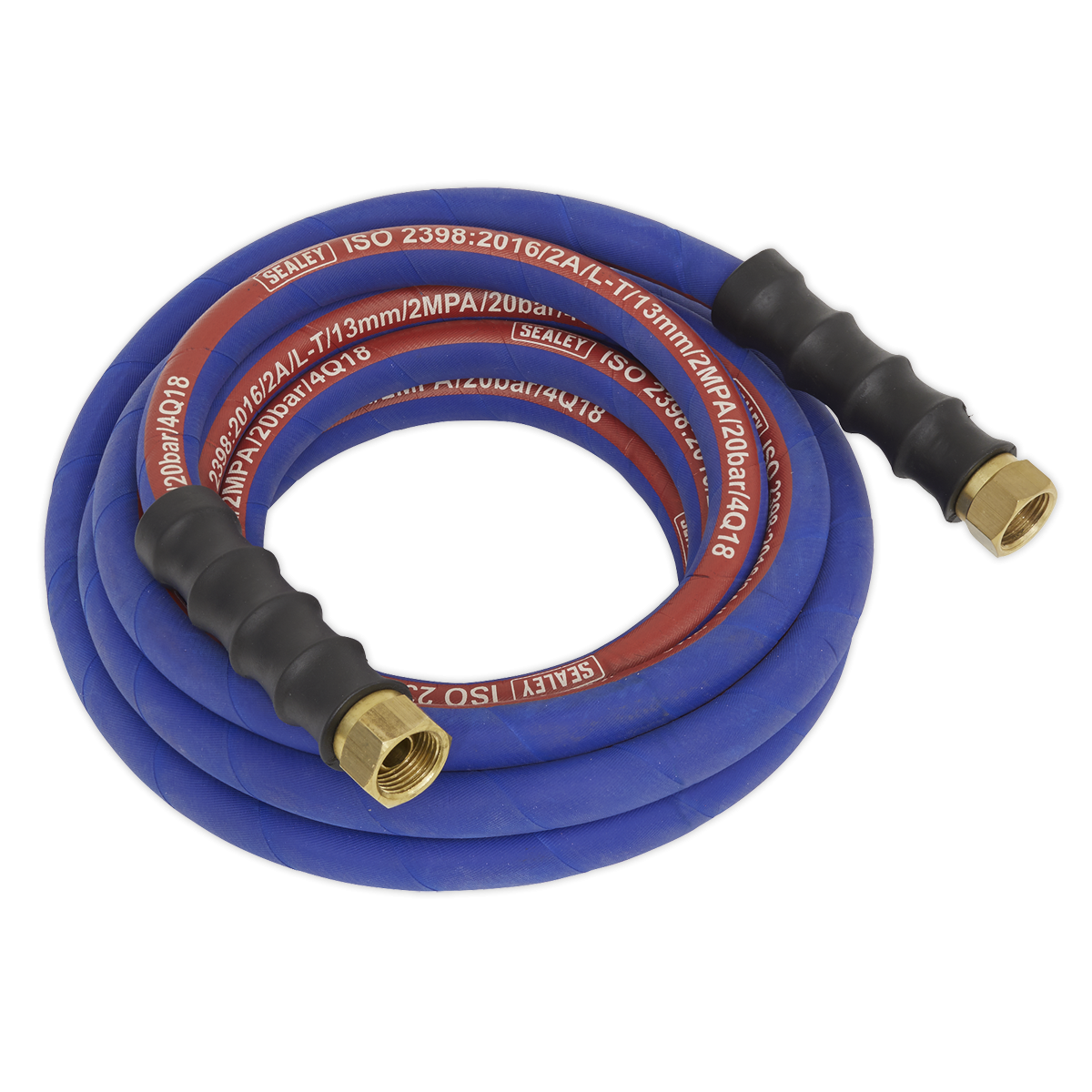 Air Hose 5m x Ø13mm with 1/2"BSP Unions Extra-Heavy-Duty AH5R/12
