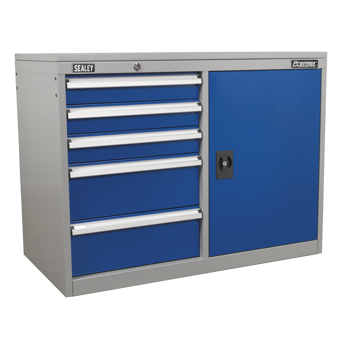 Industrial Cabinet/Workstation 5 Drawer & 1 Shelf Locker API1103B