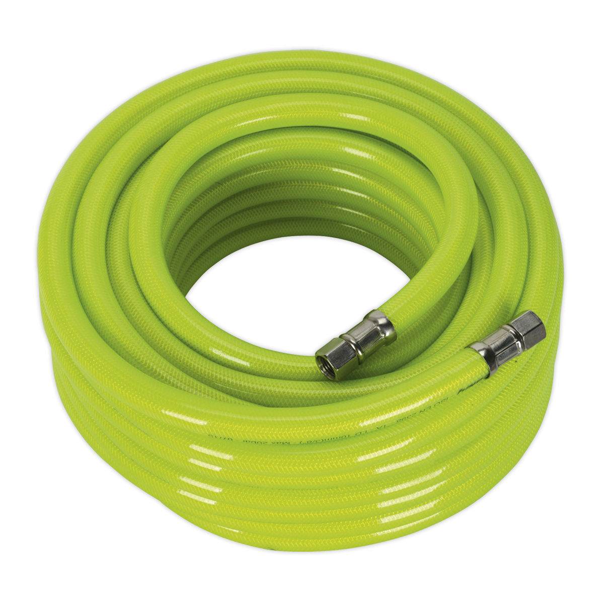 Air Hose High-Visibility 15m x Ø10mm with 1/4"BSP Unions AHFC1538