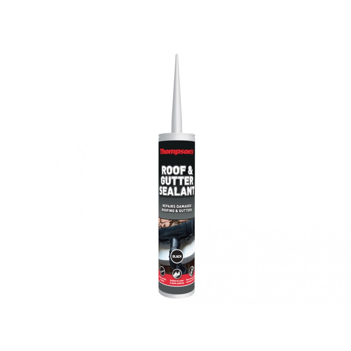 Thompson's Roof & Gutter Sealant Black 310ml RSLTRGSB310