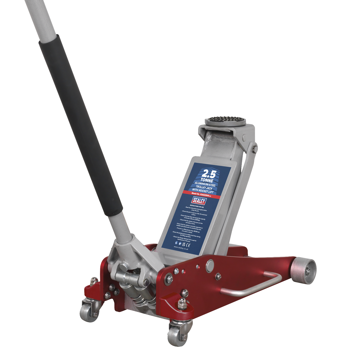 Trolley Jack 2.5 Tonne Aluminium/Steel Rocket Lift RJAS2500