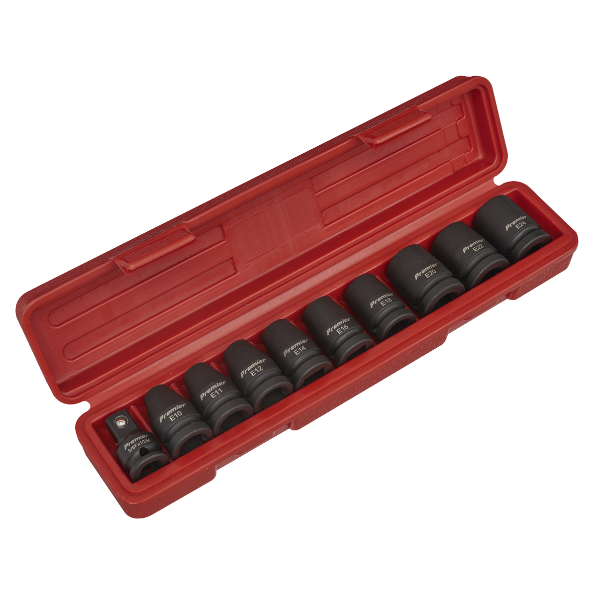 Impact TRX-Star* Female Socket Set 10pc 1/2"Sq Drive AK2301