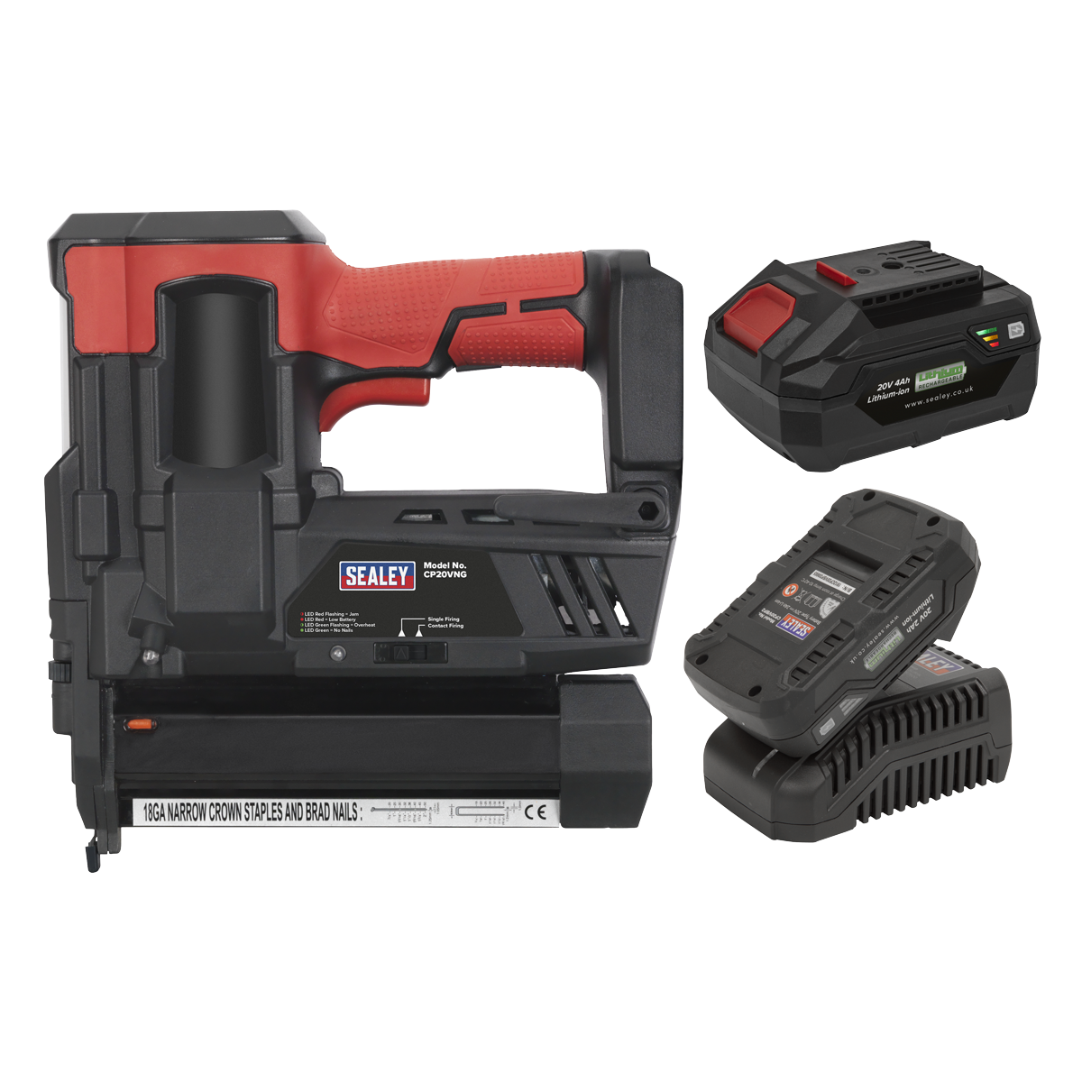 Cordless Staple/Nail Gun Kit 18G 20V SV20 Series - 2 Batteries CP20VNGKIT