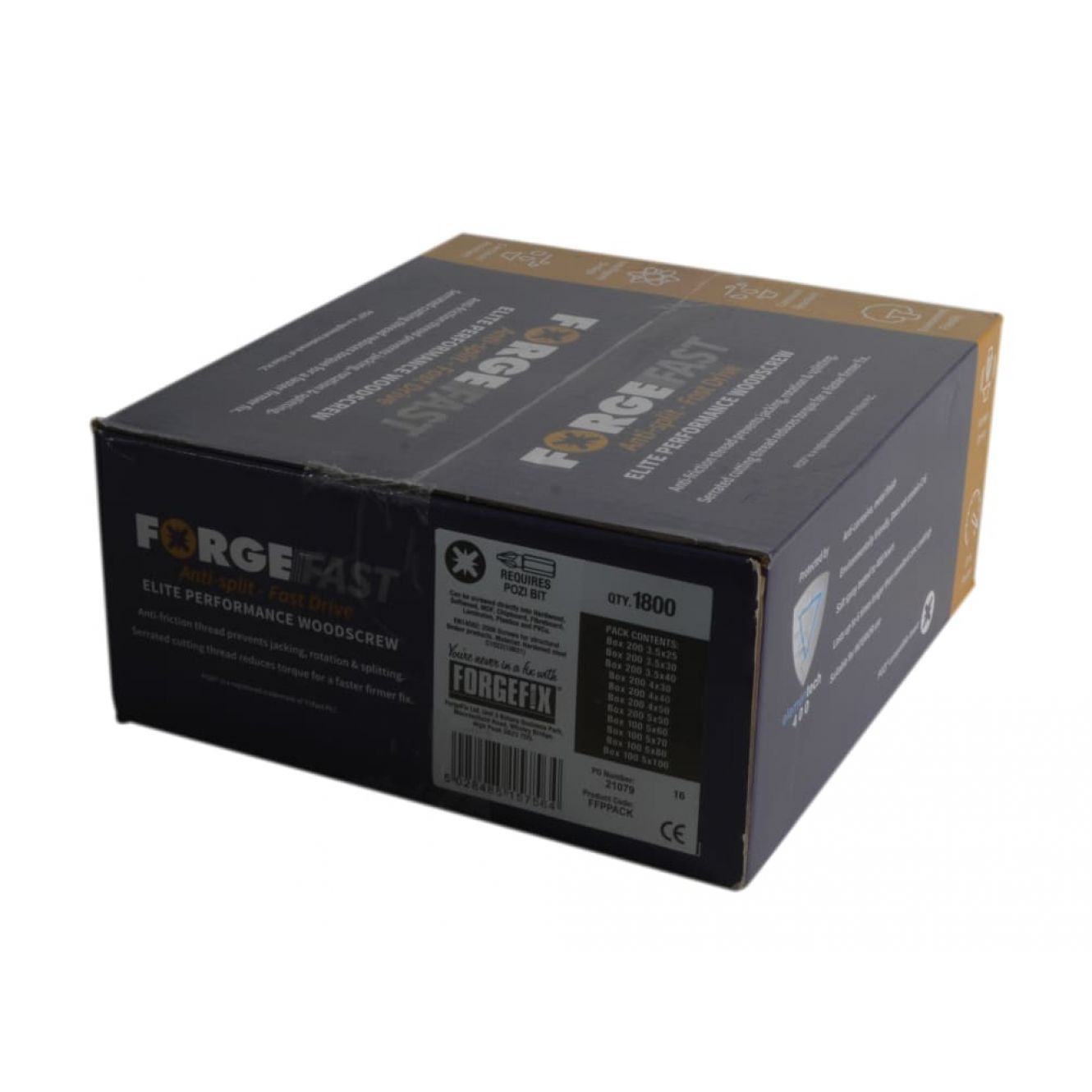 ForgeFast Pozi Compatible Wood Screw Forge Pack 1800 Piece FORFFPPACK