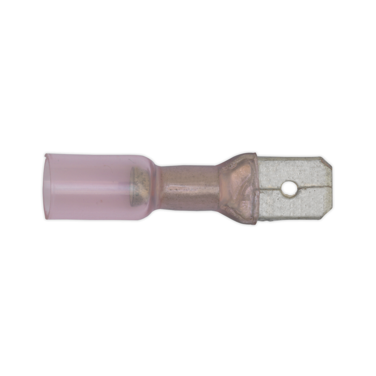 Heat Shrink Push-On Terminal 6.3mm Male Red Pack of 25 RTSPM25