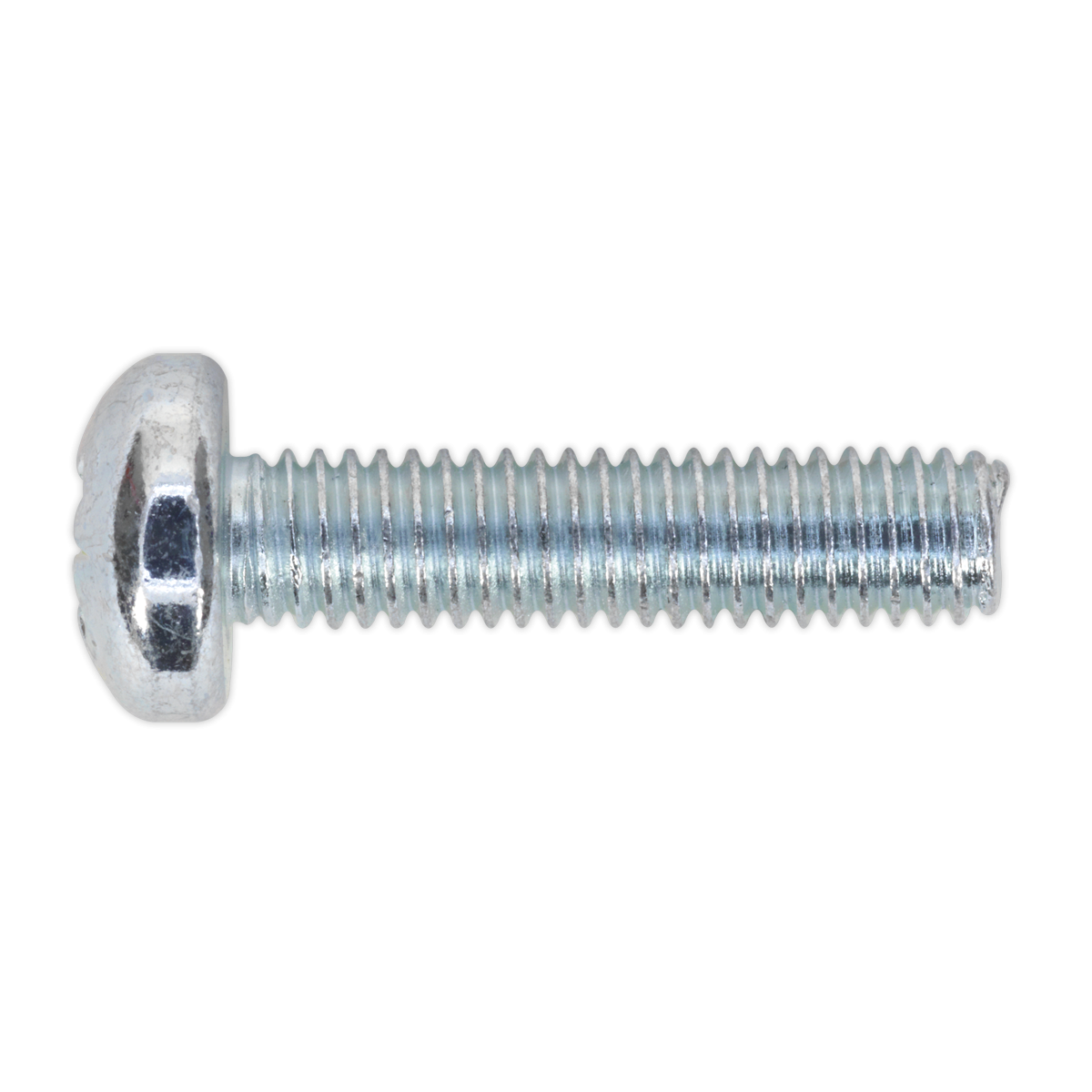 Machine Screw M6 x 25mm Pan Head Pozi Zinc Pack of 50 MSP625