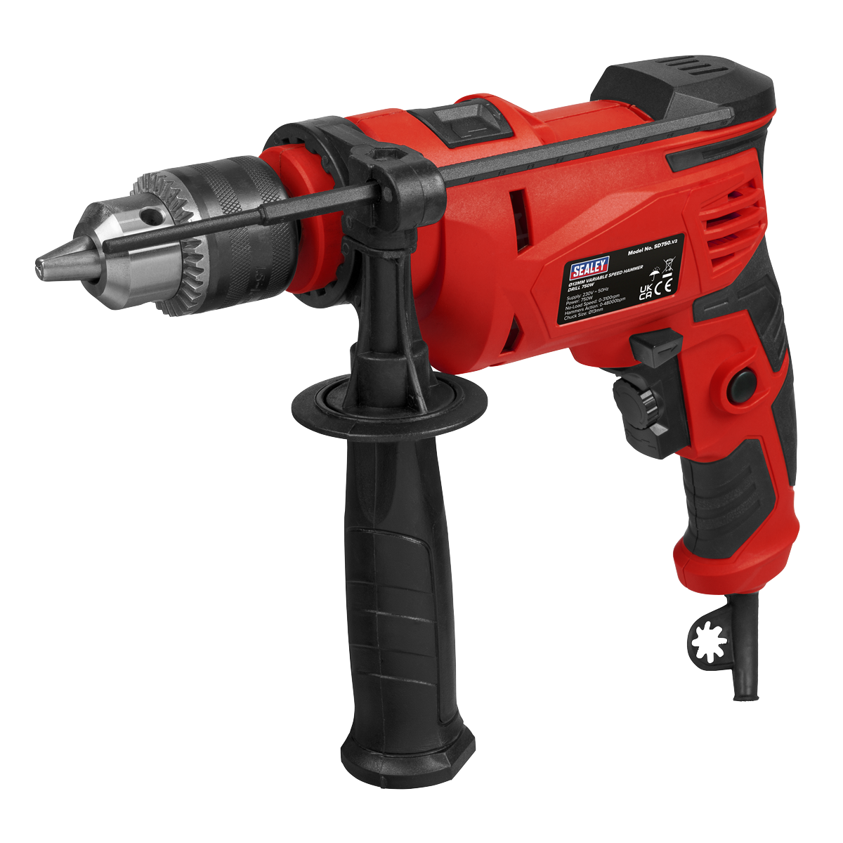 Hammer Drill Ø13mm Variable Speed with Reverse 750W/230V SD750