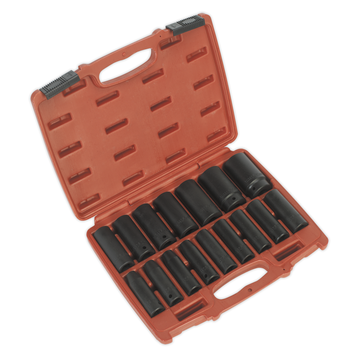 Impact Socket Set 16pc 1/2"Sq Drive Deep Metric AK5816M