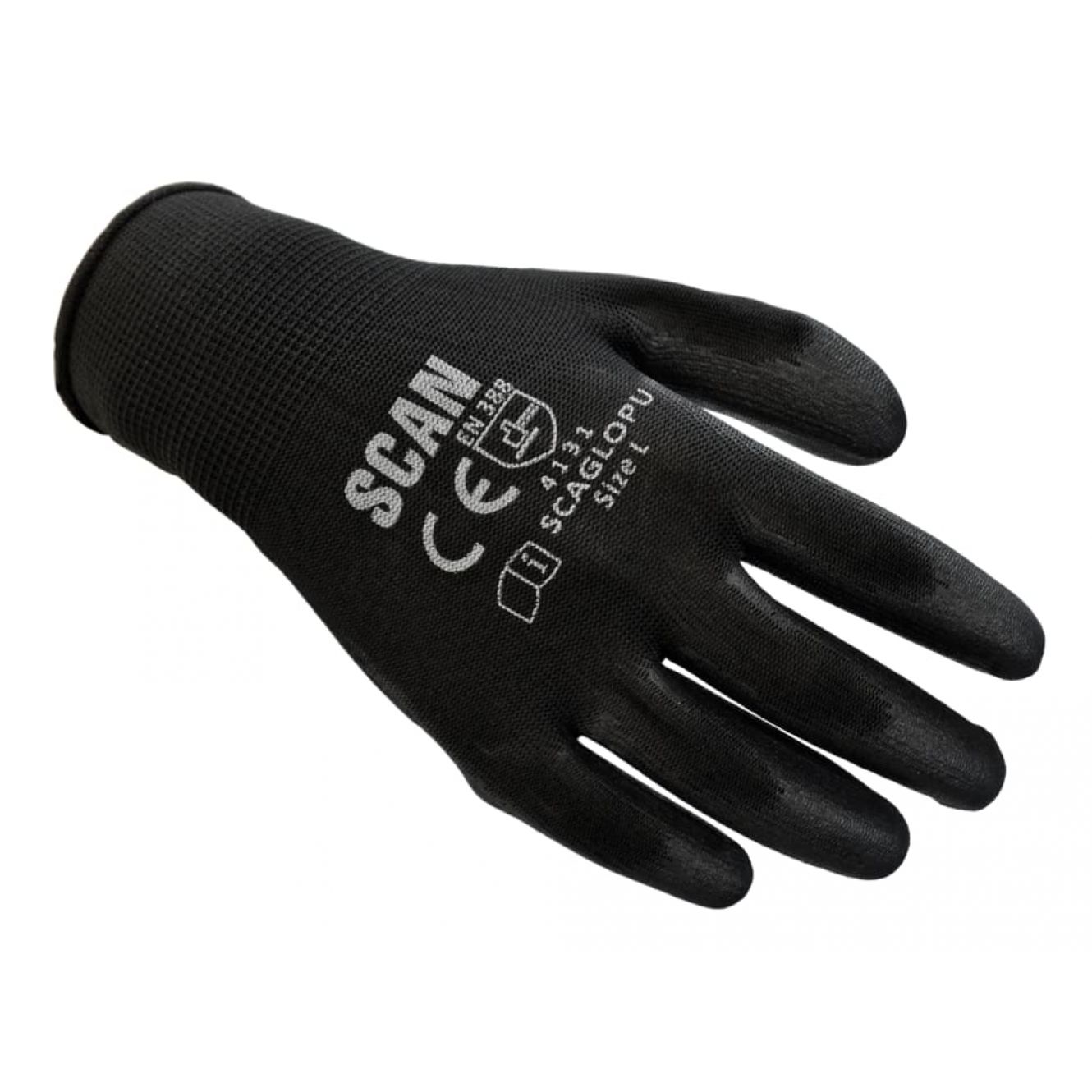 Black PU Coated Gloves